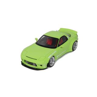 ROCKET BUNNY AERO (V1) MAZDA RX7 (FD3S) PEARL GREEN 2015 OttO mobile Project Cars 1:18 Resinemodell (Türen, Motorhaube... nicht zu öffnen!)